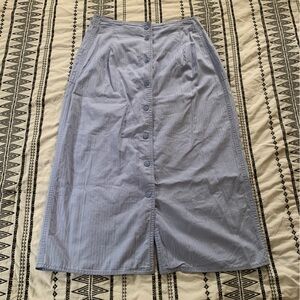 Coca-Cola | Vintage Blue Button-Down Midi Skirt